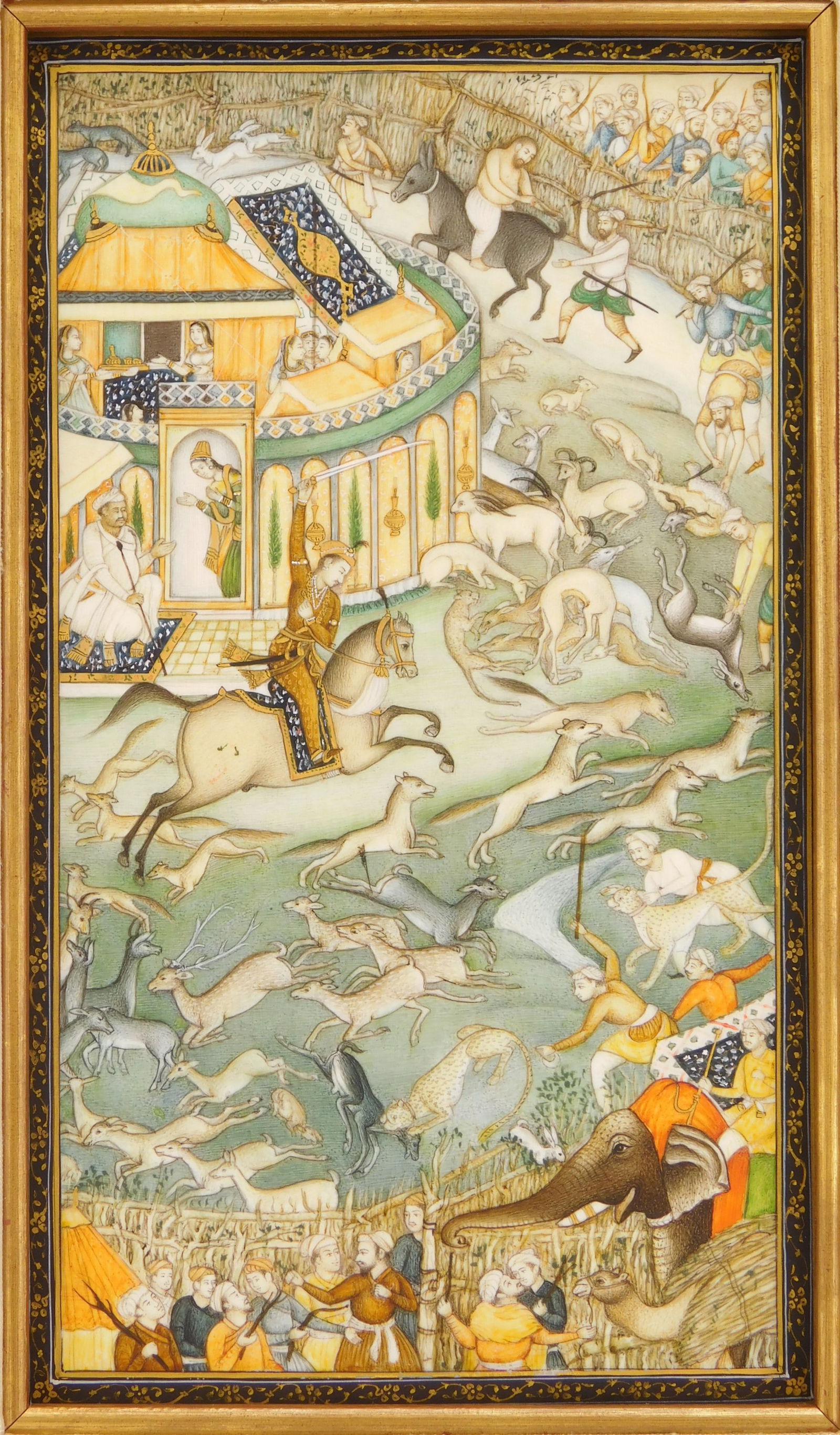 Persian painting on panel (1 of 4)