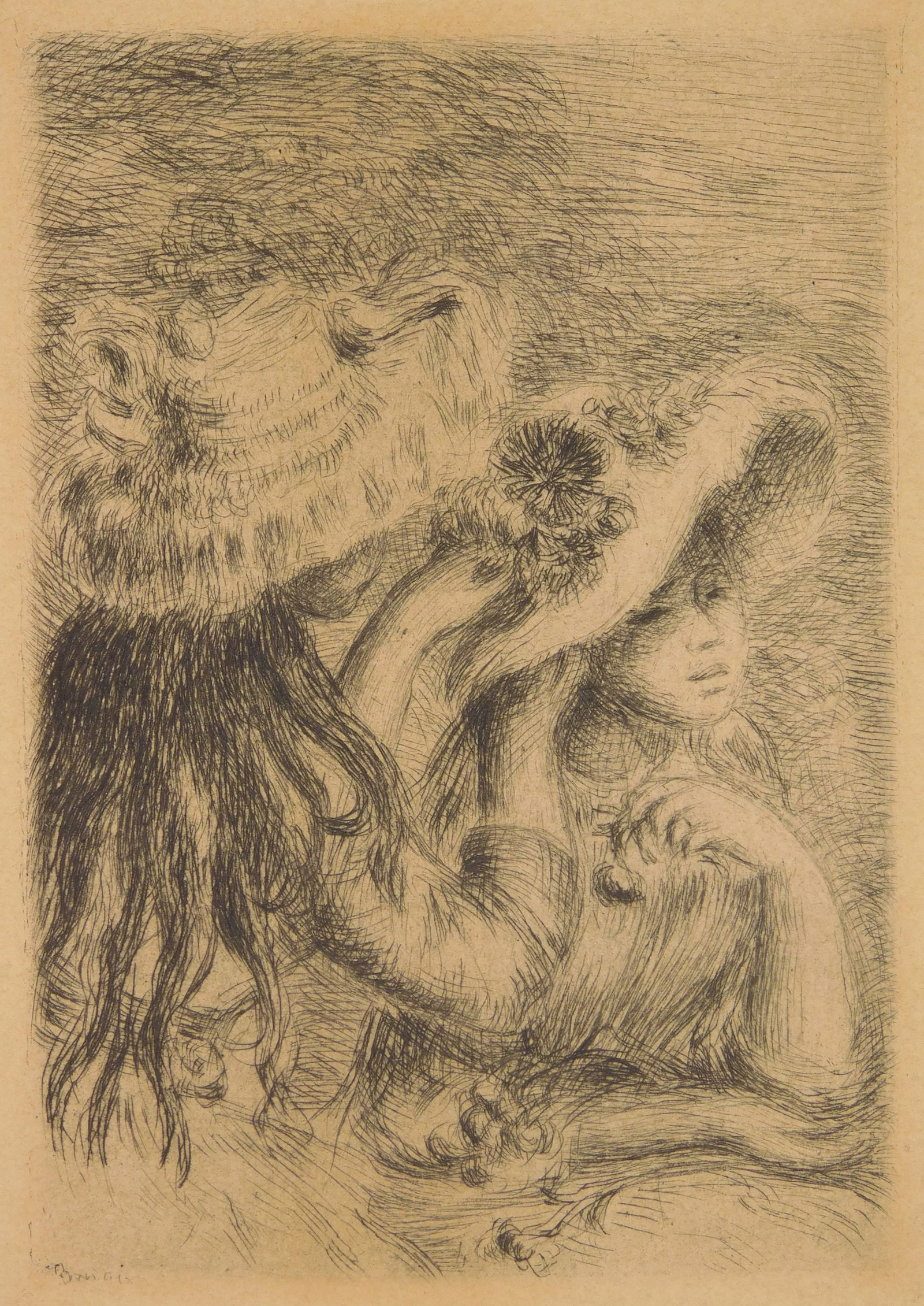 Pierre A. Renoir (French 1841-1919) etching (1 of 5)