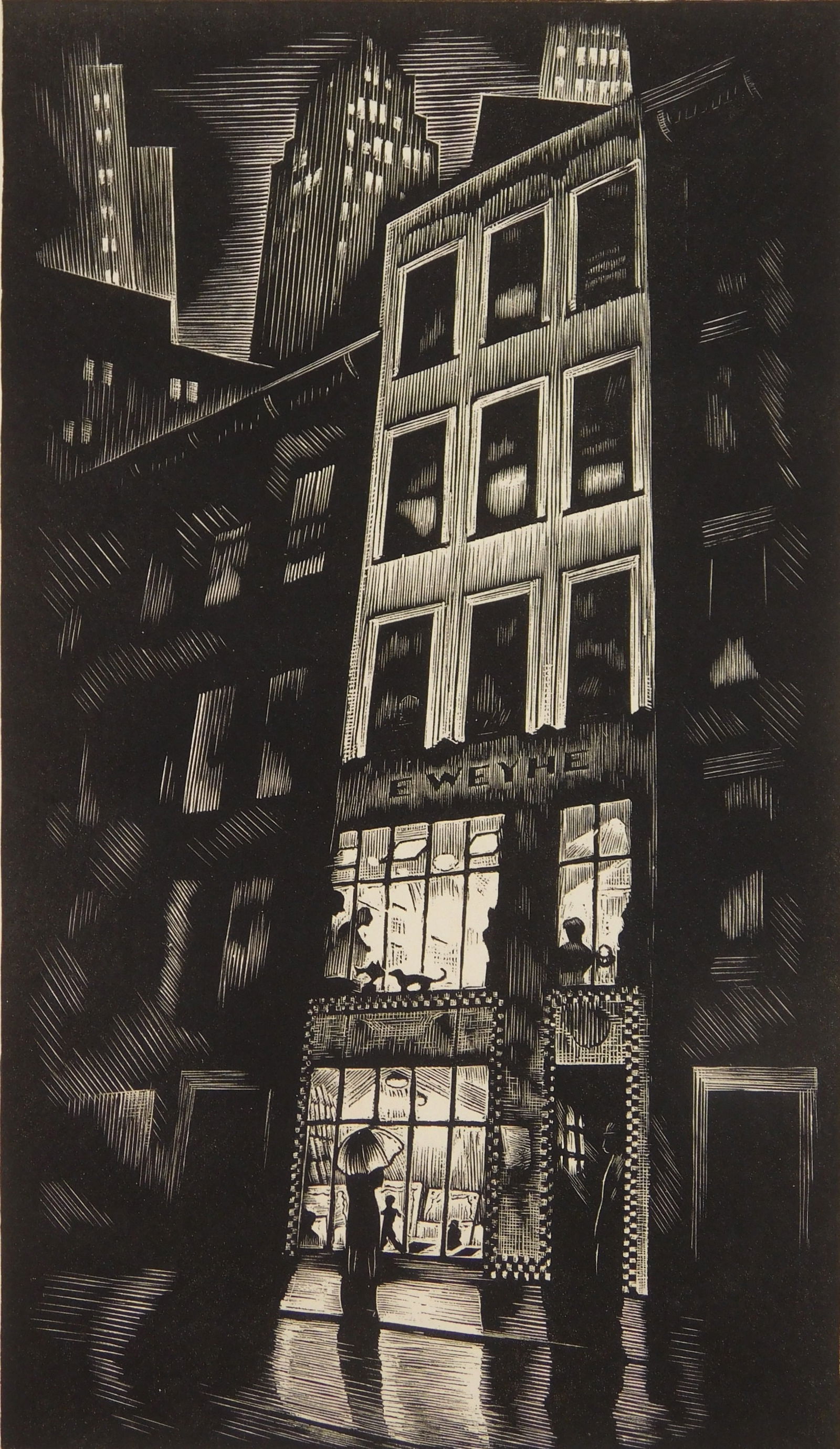 Howard Cook (1901-1980) wood engraving (1 of 4)