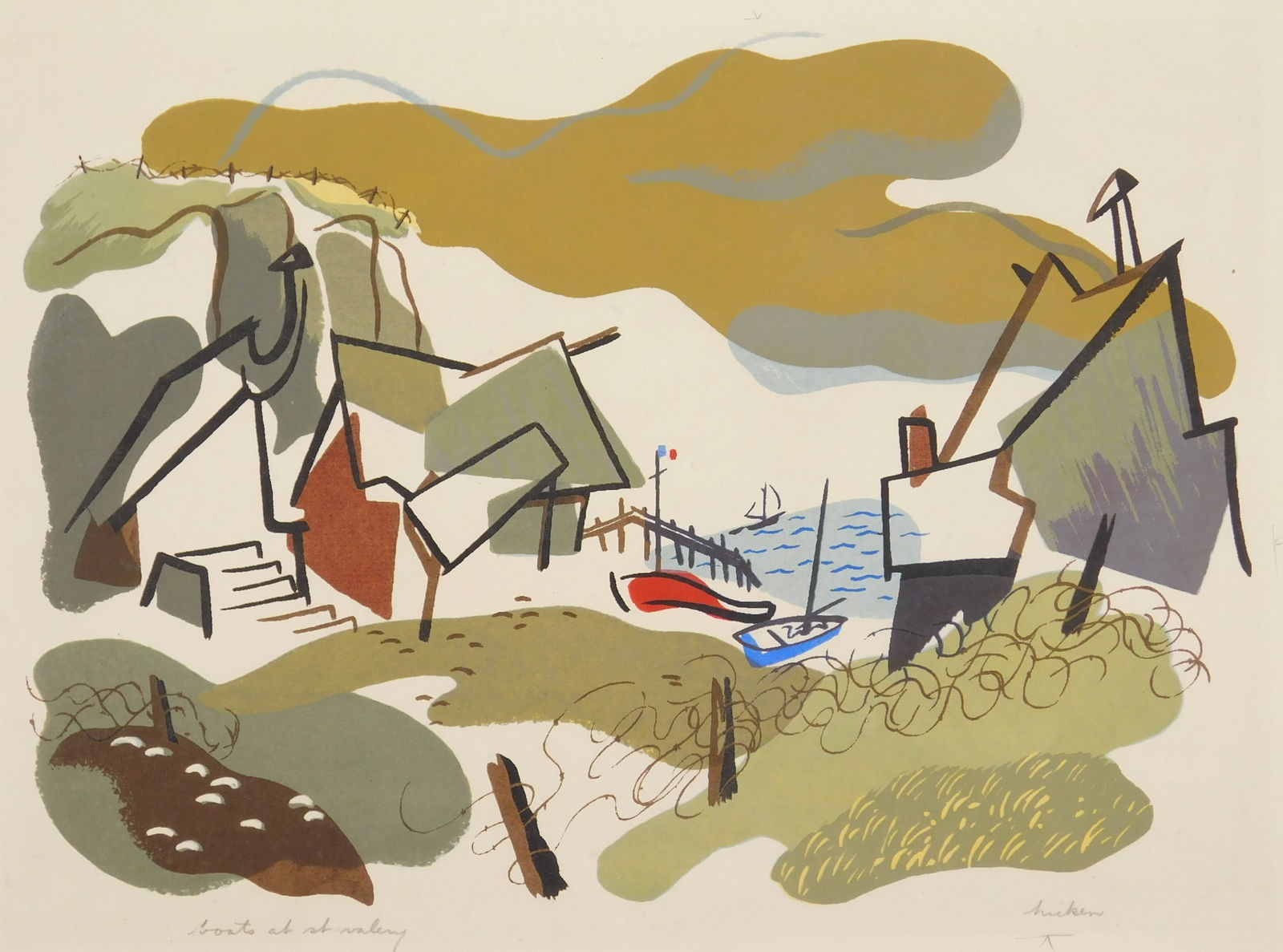 Philip Hicken (1910-1985) silkscreen (1 of 4)