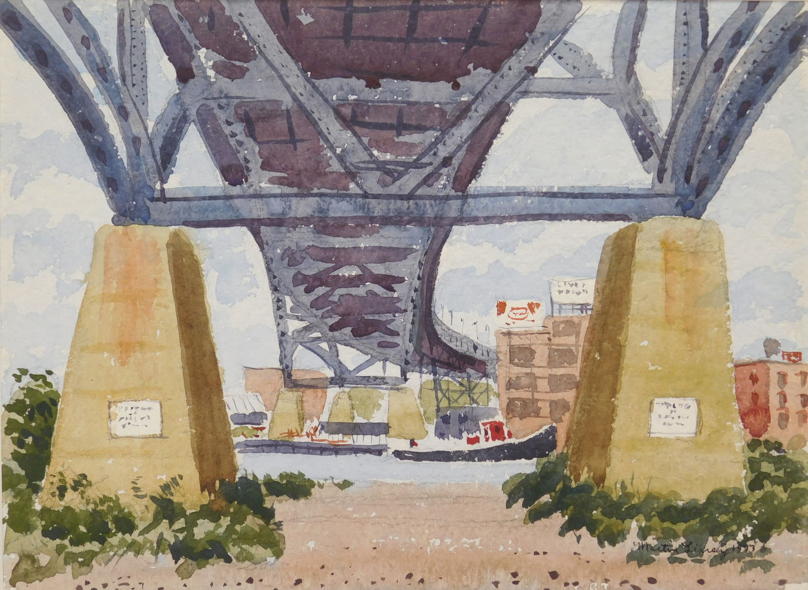 Martin Linsey (1915-2010) watercolor (1 of 5)