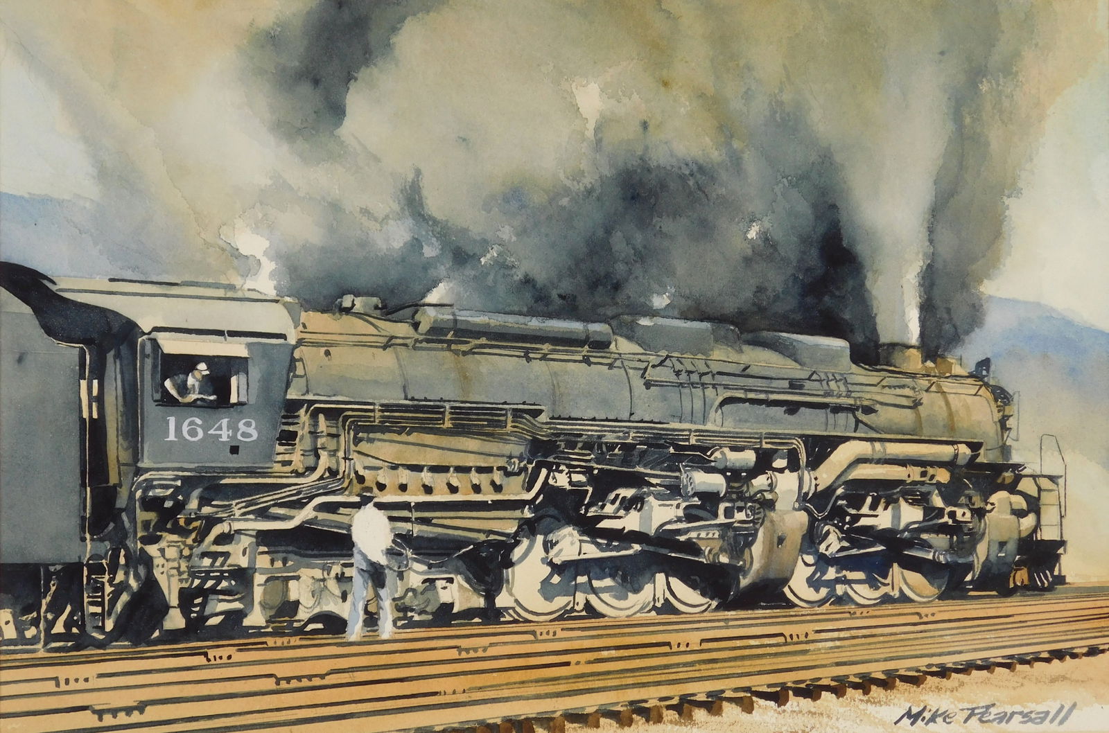 Mike Pearsall (American 1935-1998) watercolor (1 of 4)