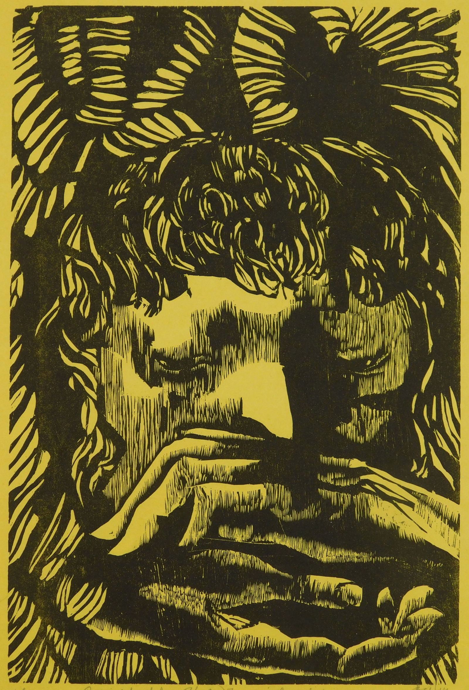 Leonard Baskin (1922-2000) woodcut (1 of 4)