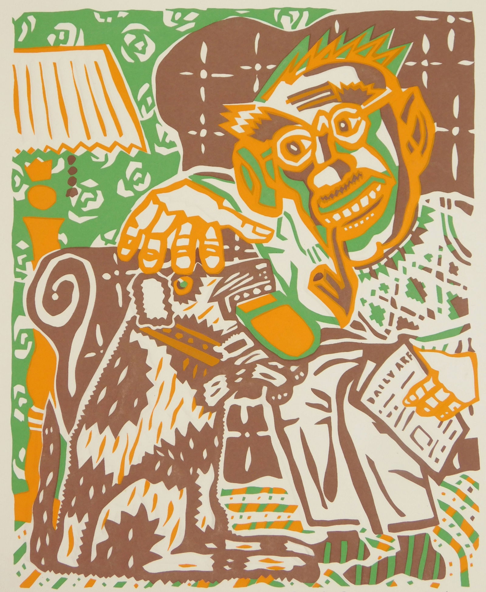 Red Grooms (American  1937- ) silkscreen (1 of 4)