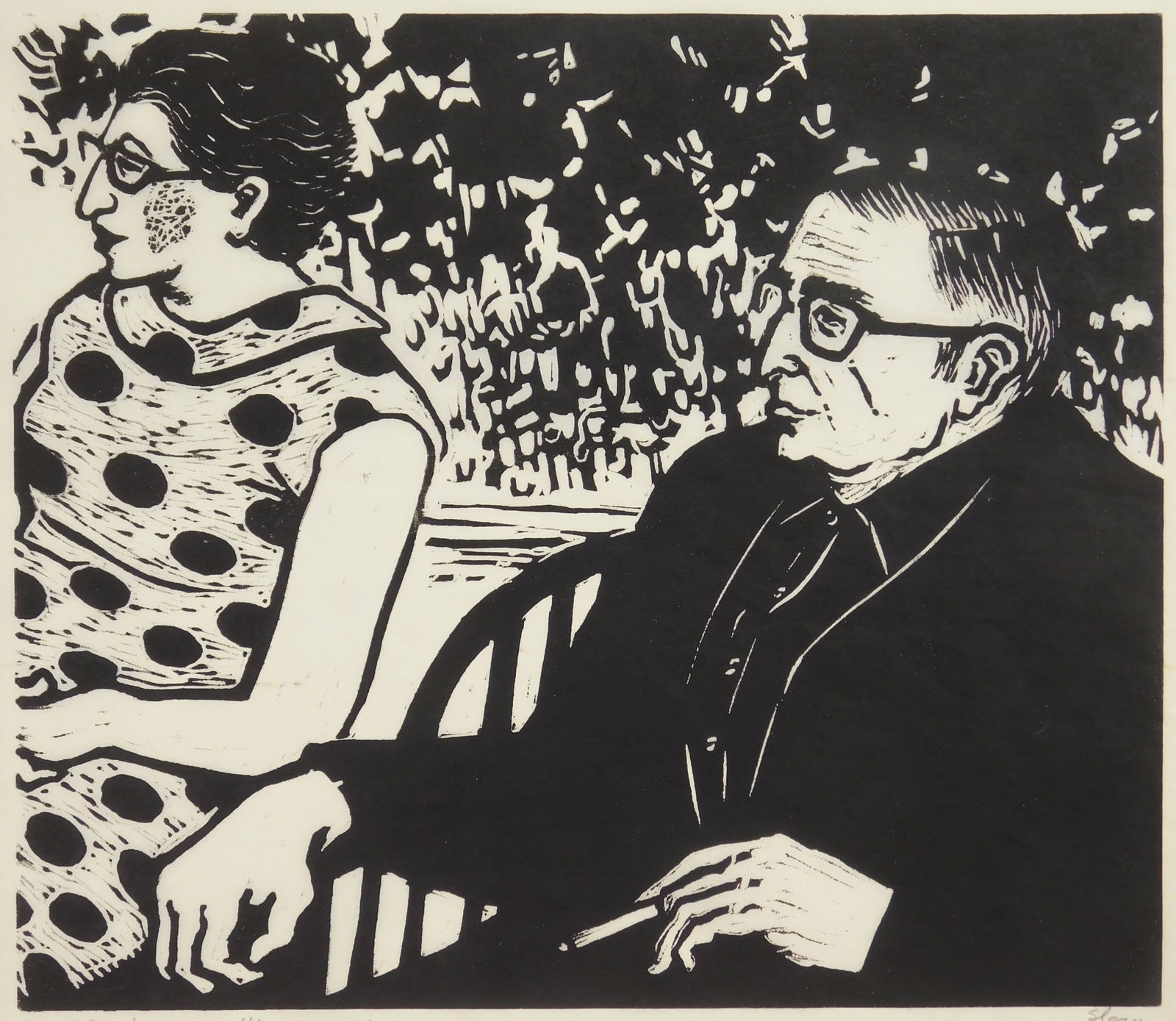 Phyllis Sloane (1921-2009) woodcut (1 of 4)