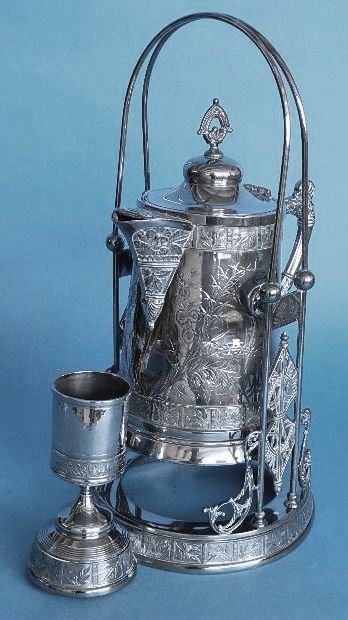 Victorian swinging hot water kettle: Victorian swinging hot water kettle.
