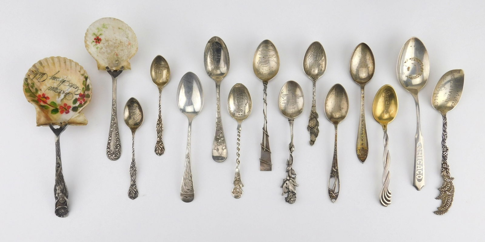 15 Sterling silver souvenir spoons (1 of 4)