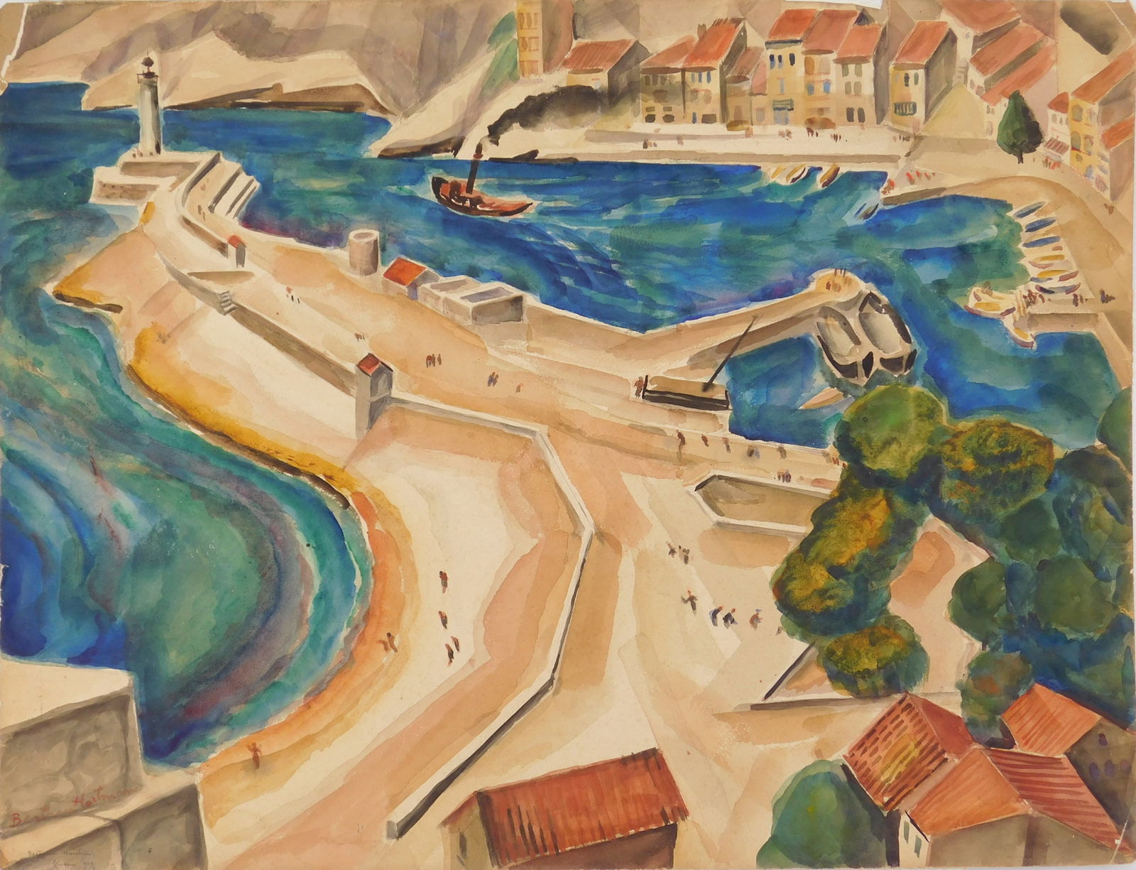 Bertram Hartman (American, 1882-1960) watercolor (1 of 6)