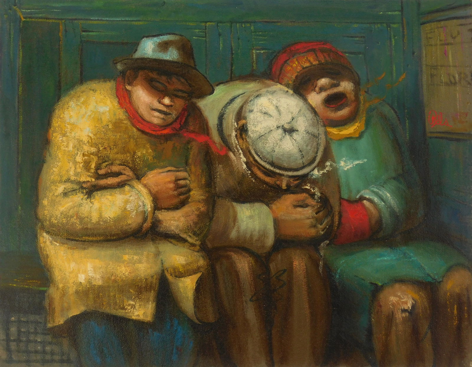 Albert Pels (American, 1910-1988) oil: A Cold Night oil on canvas, signed center right, titled verso. 15 1/2 x 20" Provenance: Private collection- New York, NY; By descent estate of the artist.