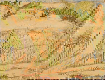 William Sommer (American 1867-1949) watercolor