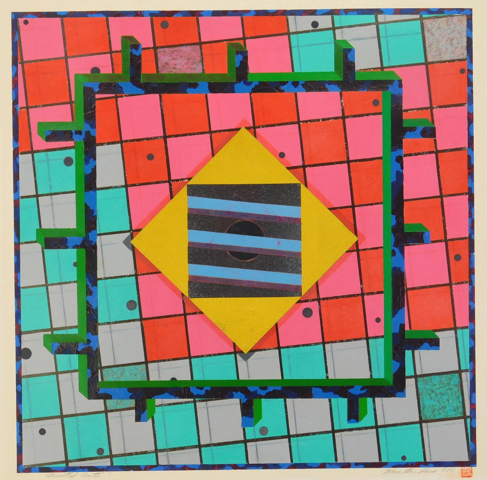 Marc Allen Ross (American, 20th/ 21st c.) mixed media (1 of 4)