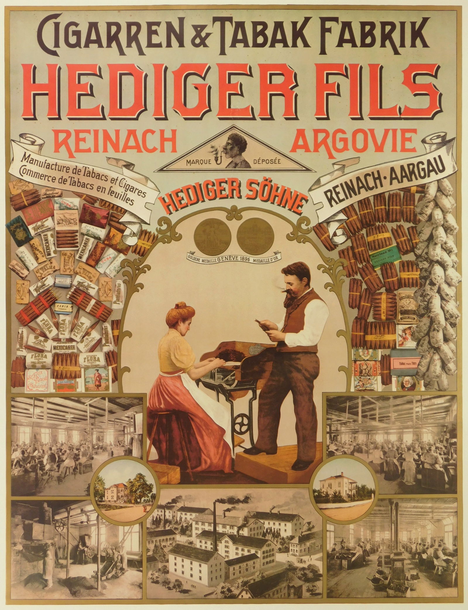 Hediger Fills cigar advertising poster (1 of 3)