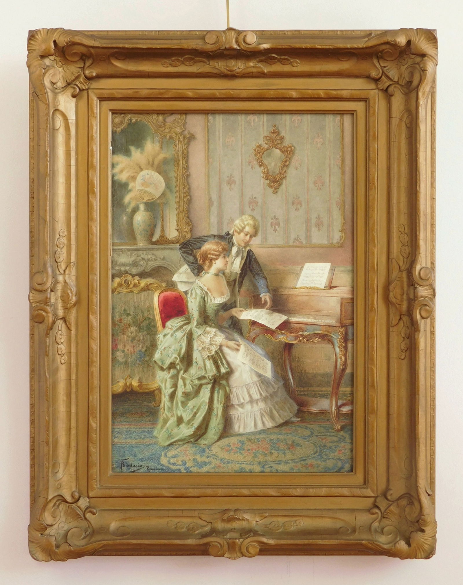 Francesco Ballesio (Italian, 1860-1923) watercolor (1 of 5)