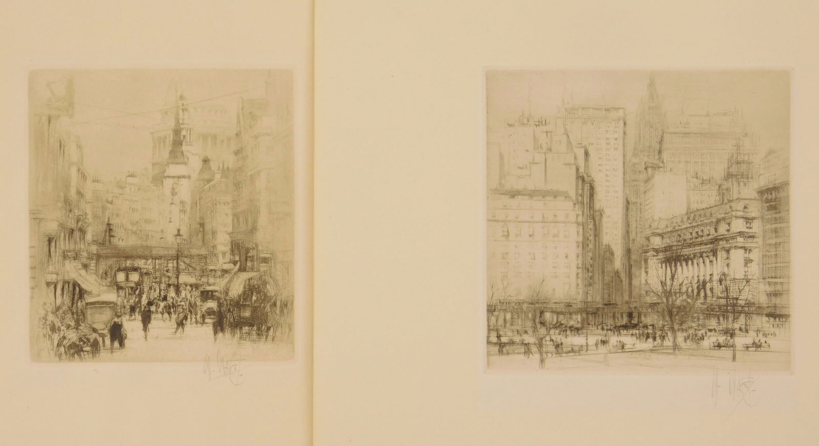 2 William Walcot (British, 1874-1943) etchings (1 of 9)