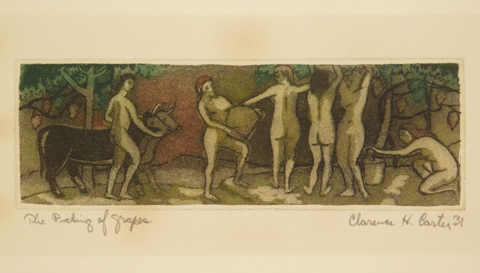 Clarence H. Carter (American 1904-2000)- aquatint (1 of 5)