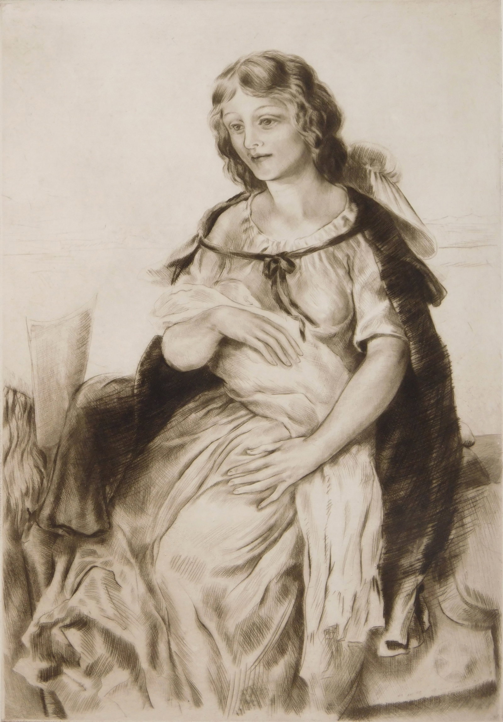 John S. De Martelly (American, 1903-1979) drypoint: Westward drypoint, 1934, estate signed in pencil. 15 3/4 x 11'' Zink 68 Condition: Very good condition Provenance: Private collection- Wichita Falls,, TX