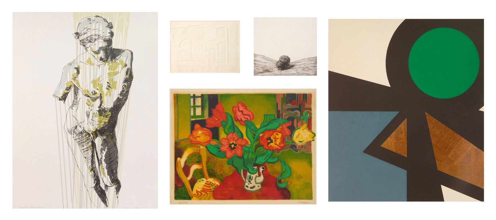 3 Print Club of Cleveland publications plus 2 other lithographs (1 of 13)