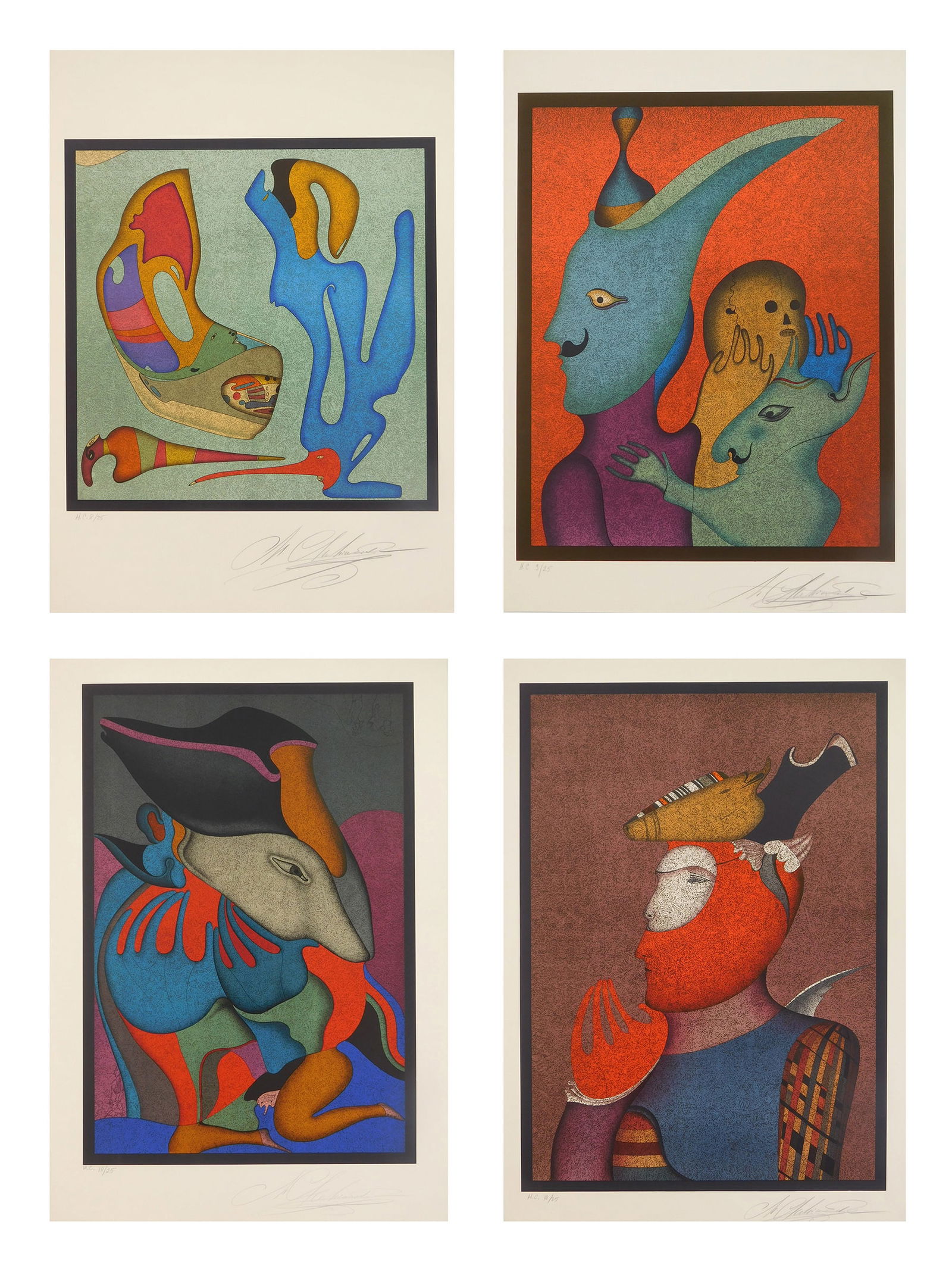 Mihail Chemiakin (Russian, 1943- ) lithographs (1 of 9)