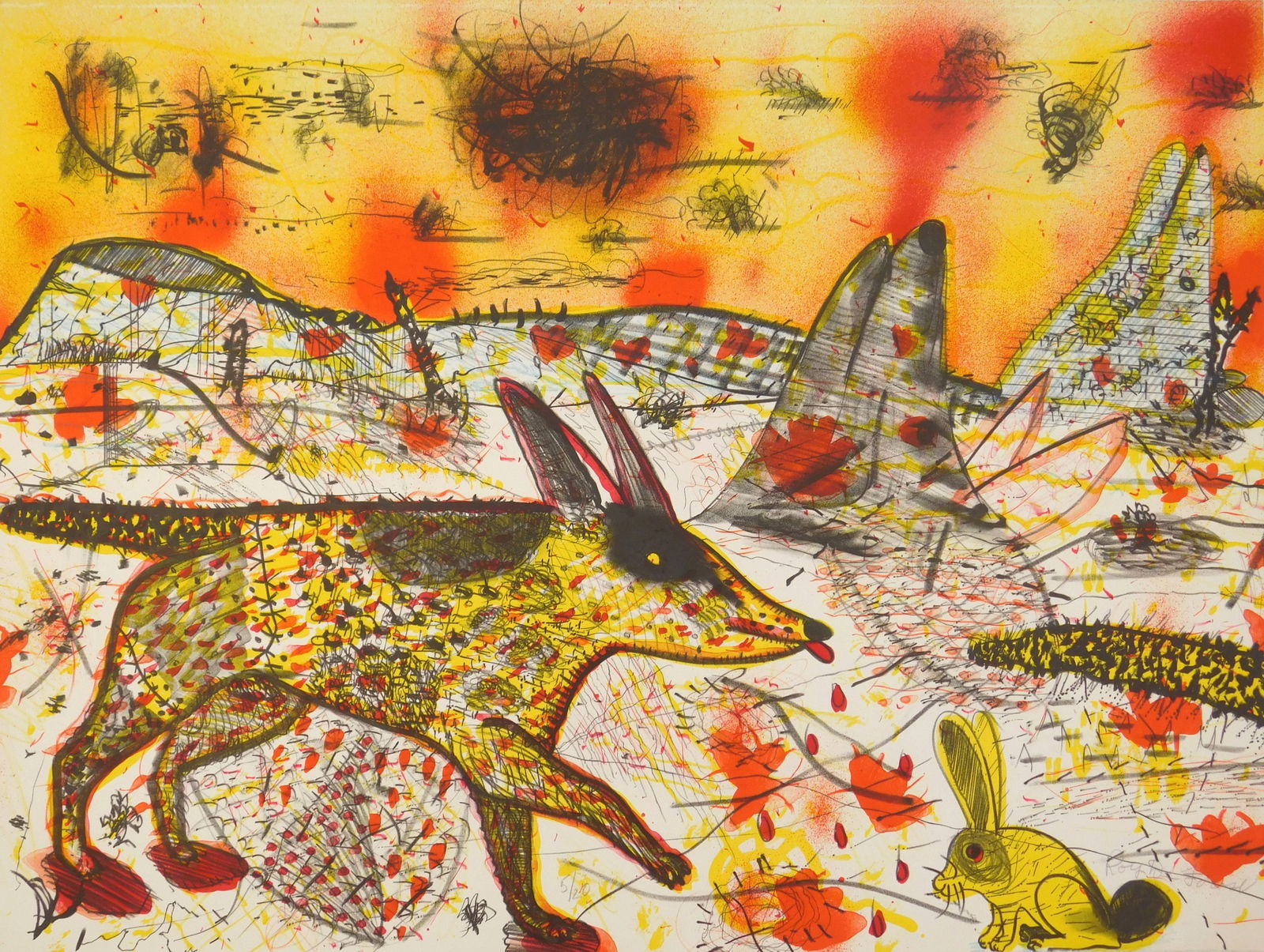 Roy De Forest (American, 1930-2007) lithograph (1 of 4)