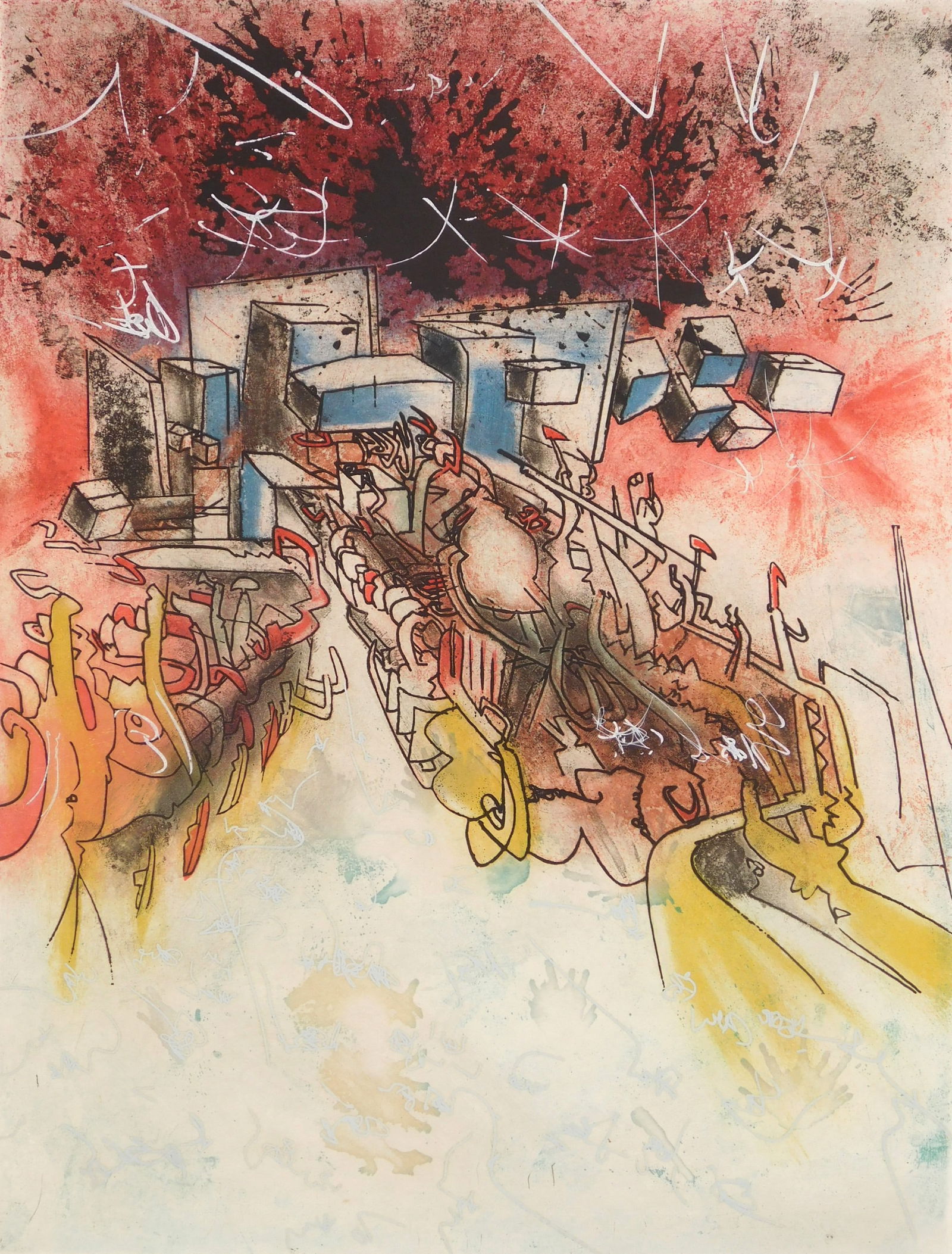 Roberto Matta (Chilean, 1911-2002) etching (1 of 4)