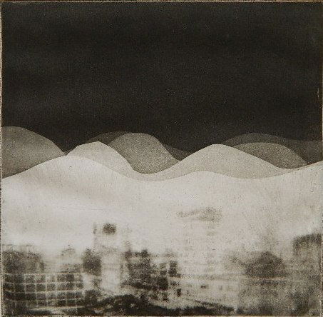 Norman Ackroyd aquatint: Norman Ackroyd (British 1938-)- ''Utah''- aquatint, 1976, signed, dated, titled and annotated 'artist proof, printed 14/4/76' in pencil. 7 x 7 1/8''