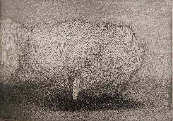 Harold Altman etching: Harold Altman (American 1924-2003)- ''Figure and Foliage VII''- etching, signed, titled and numbered 111/35 in pencil, very good condition. 7 x 9 3/4''