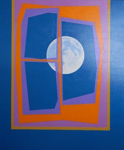 Leonard Everett Fisher acrylic: Leonard Everett Fisher (American 1924-)- ''Tapestry #2''- acrylic on masonite, 1970, signed, titled and dated on verso. 48 x 40''