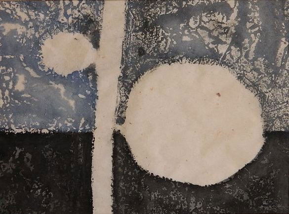 Bing Gee tempera: Bing Gee (American 20th c.)- ''Spring Comes Early''- tempera on paper, signed Gee lower right. 11 1/2 x 16''