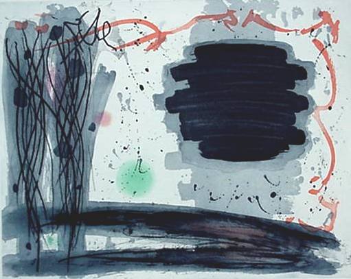 Jacob Kainen etching and aquatint: Jacob Kainen (American 1909-2001)- ''Bright Afternoon''- color softground etching and aquatint, 1977, signed in pencil, edition of 260, The Print Club of Cleveland publication no. 56. 16 x 20''