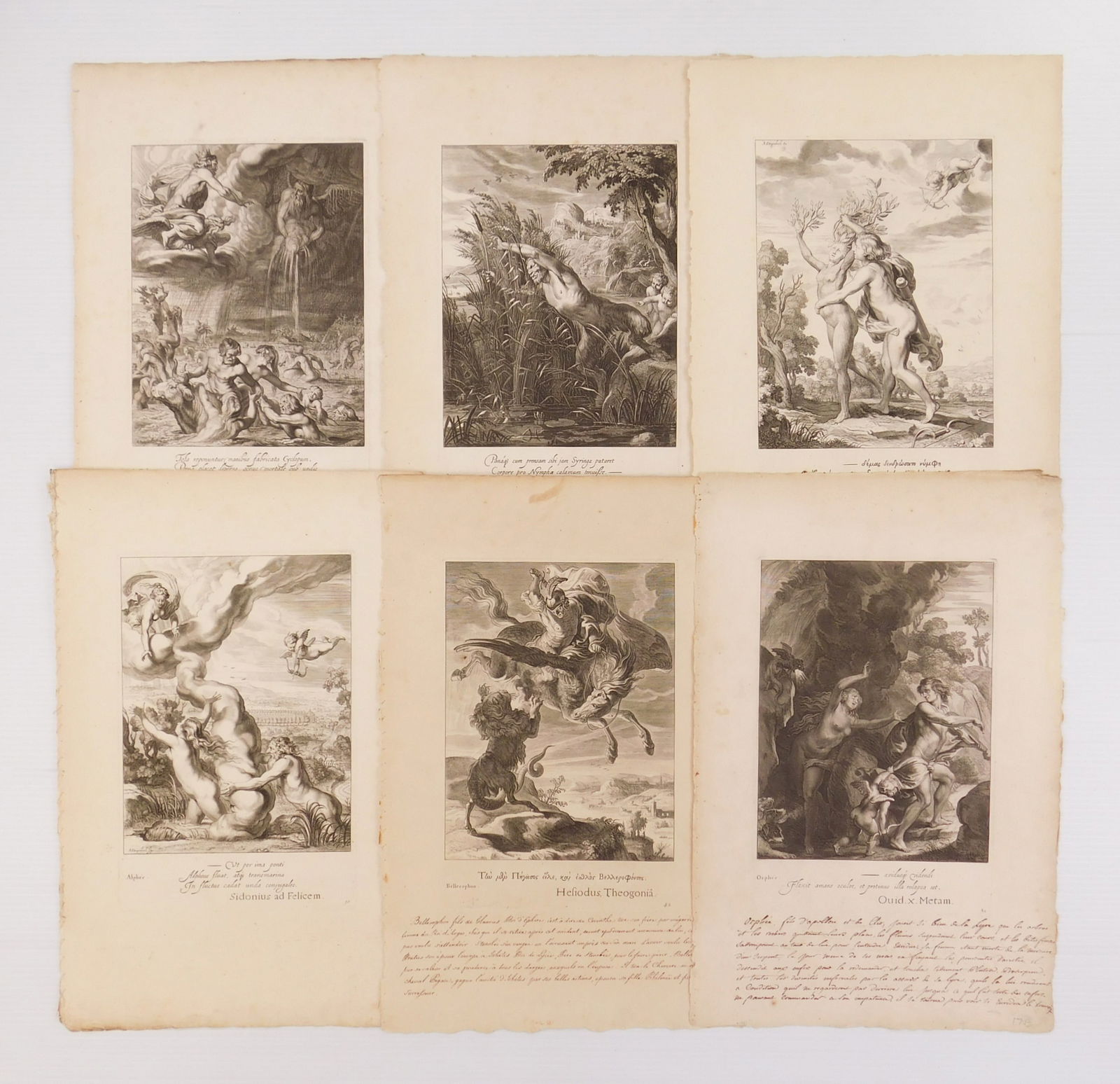 after Abraham van Diepenbeeck (Dutch, 1596-1675) 6 engravings (1 of 8)