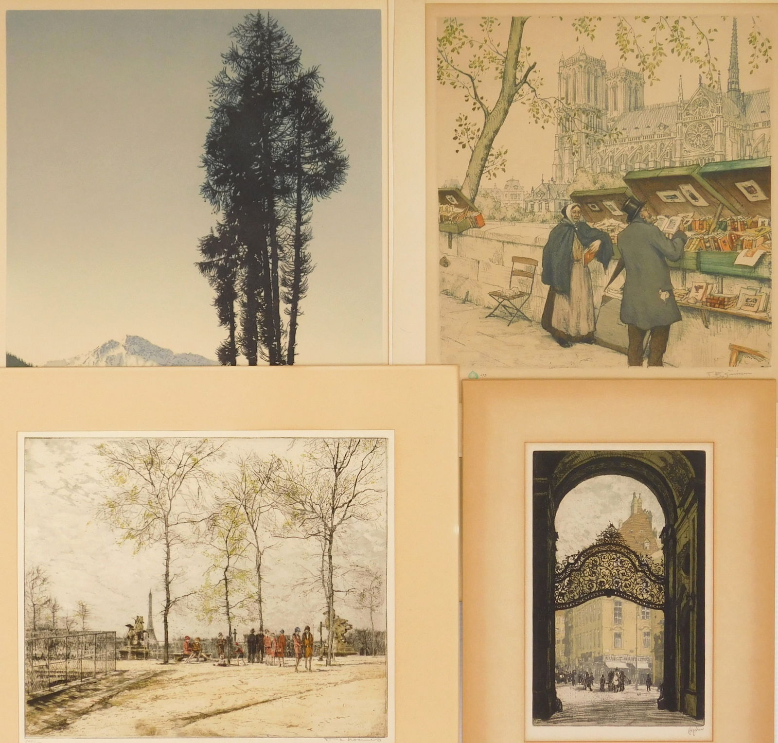 4 20th c. EuropeanTa etchings- Simon, Hoernes & Figura (1 of 9)