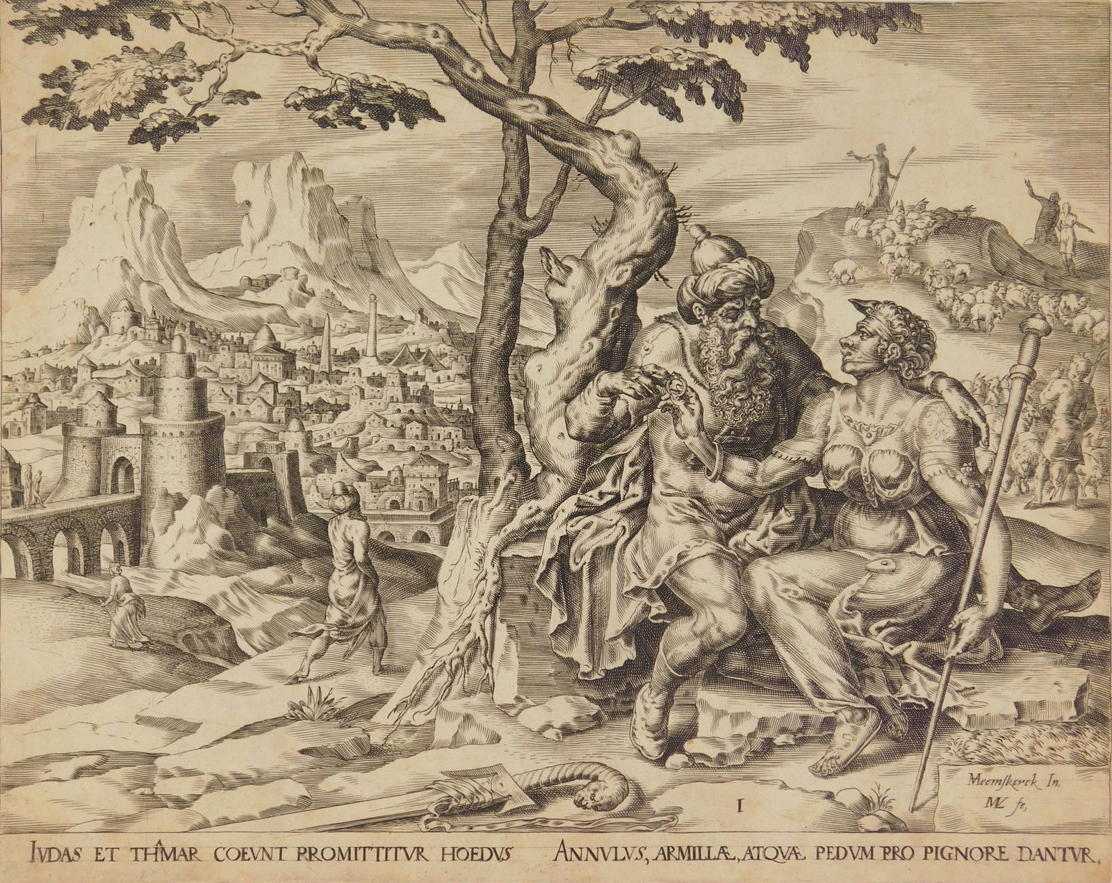 Harmen Jansz Muller (Dutch ca. 1540â€“1617) engraving (1 of 3)