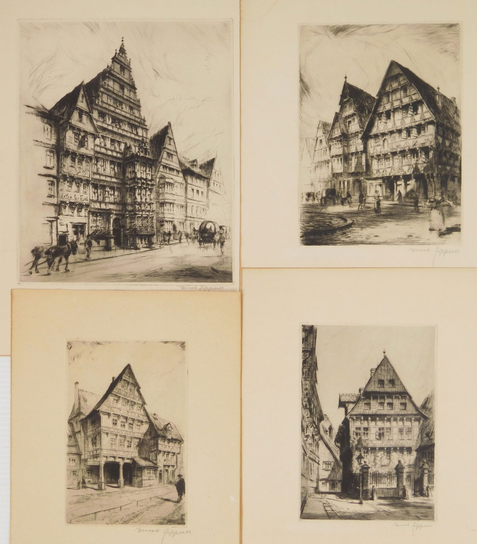 Ernest Zipperer (German, 1888-1982) etchings (1 of 10)