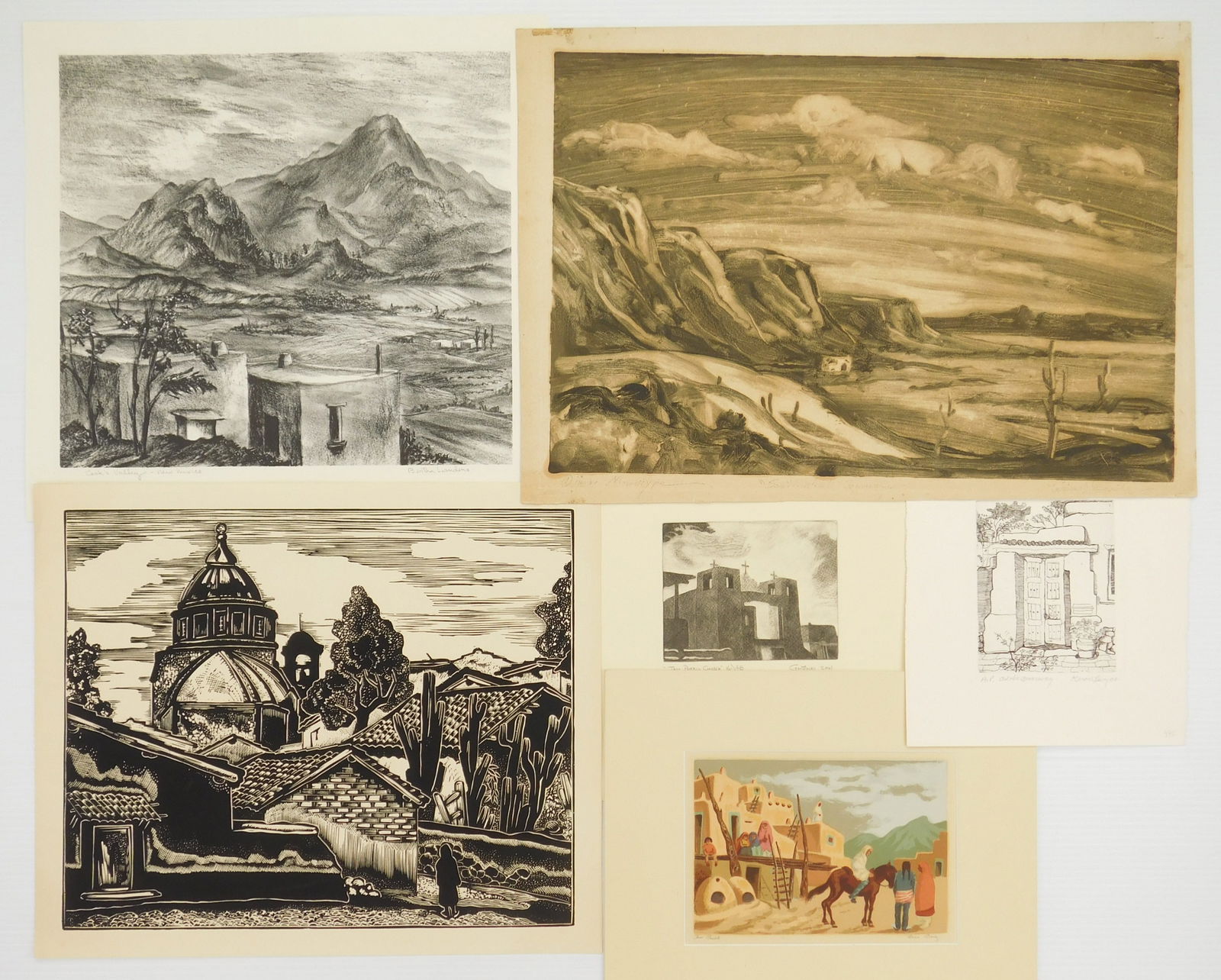 6 Prints of Western Scenes (1 of 12)