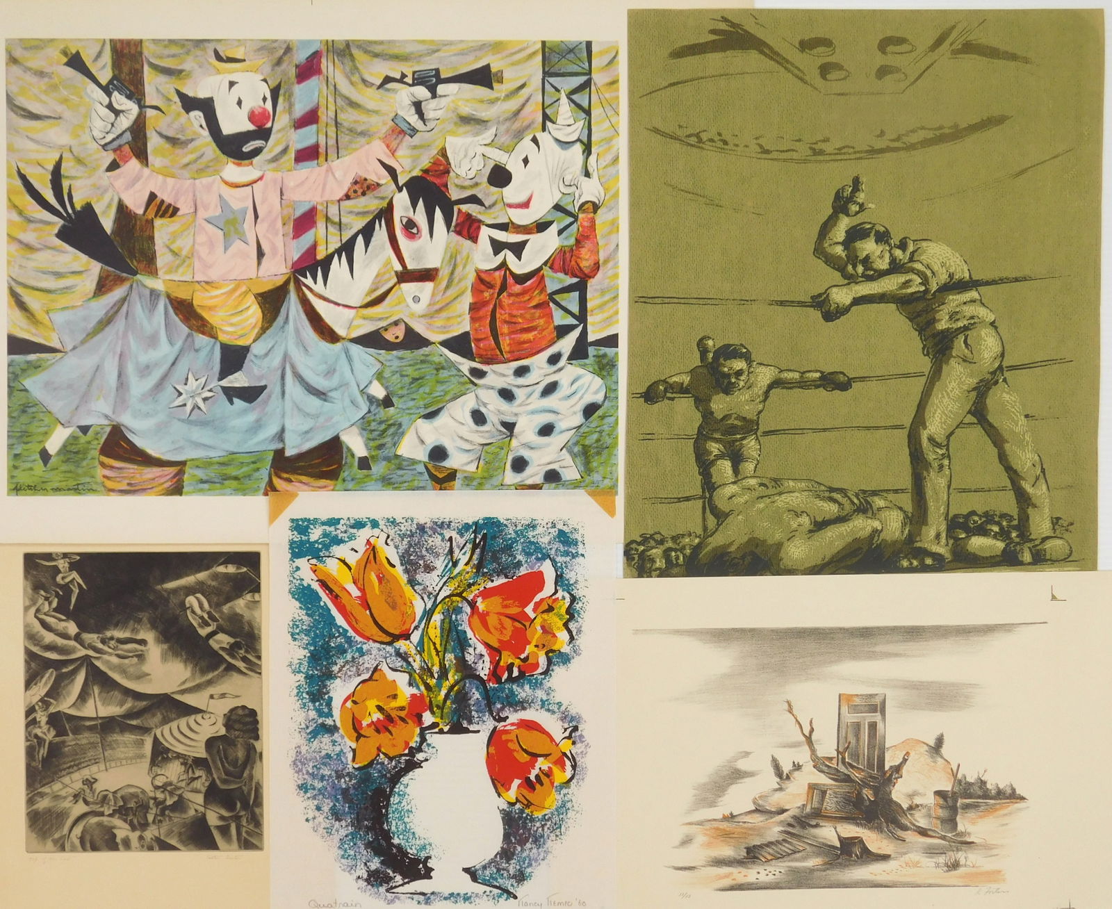 5 20th c. American  prints (1 of 11)