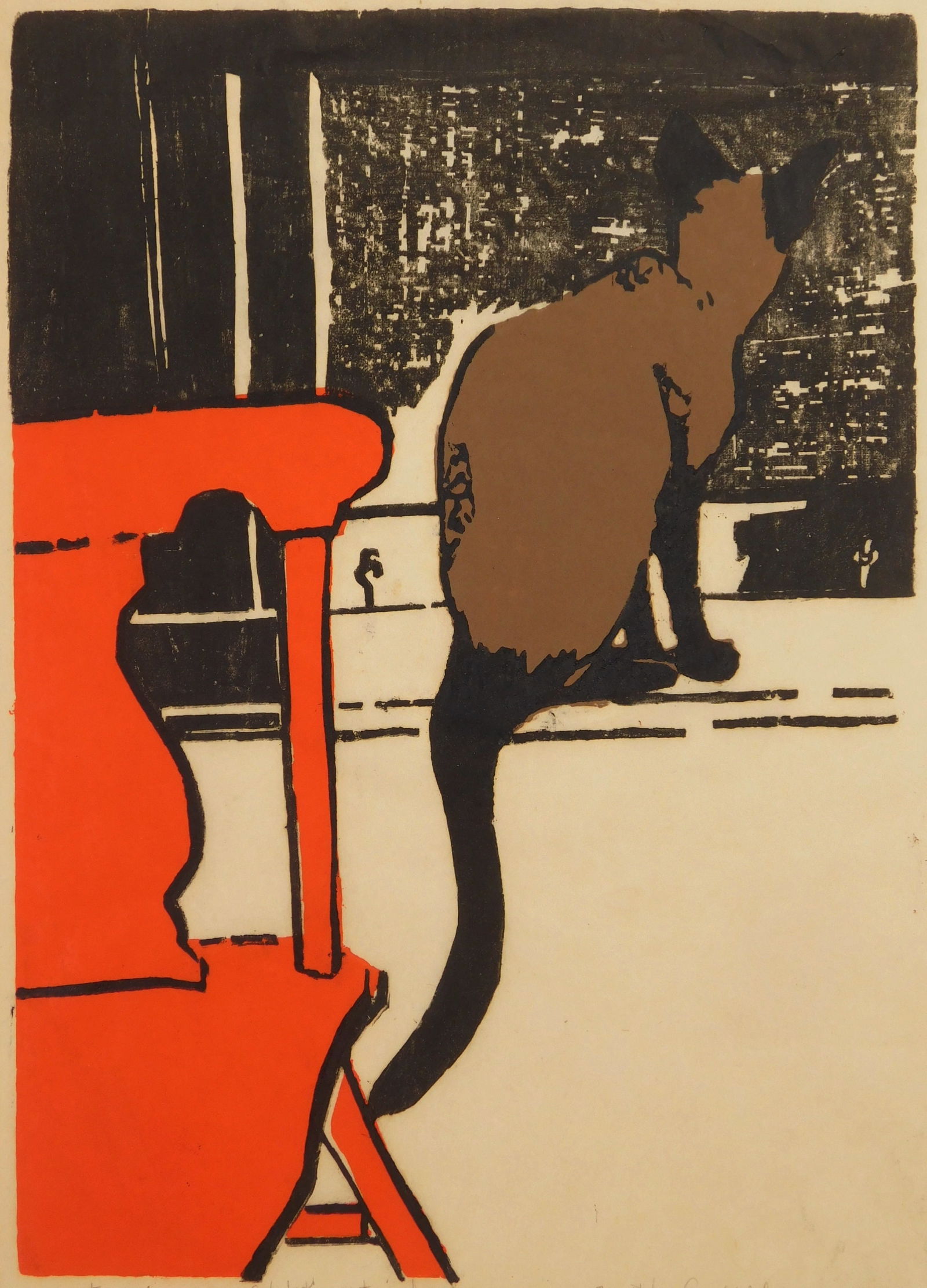 Phyllis Campbell (20th c.) woodcut (1 of 4)