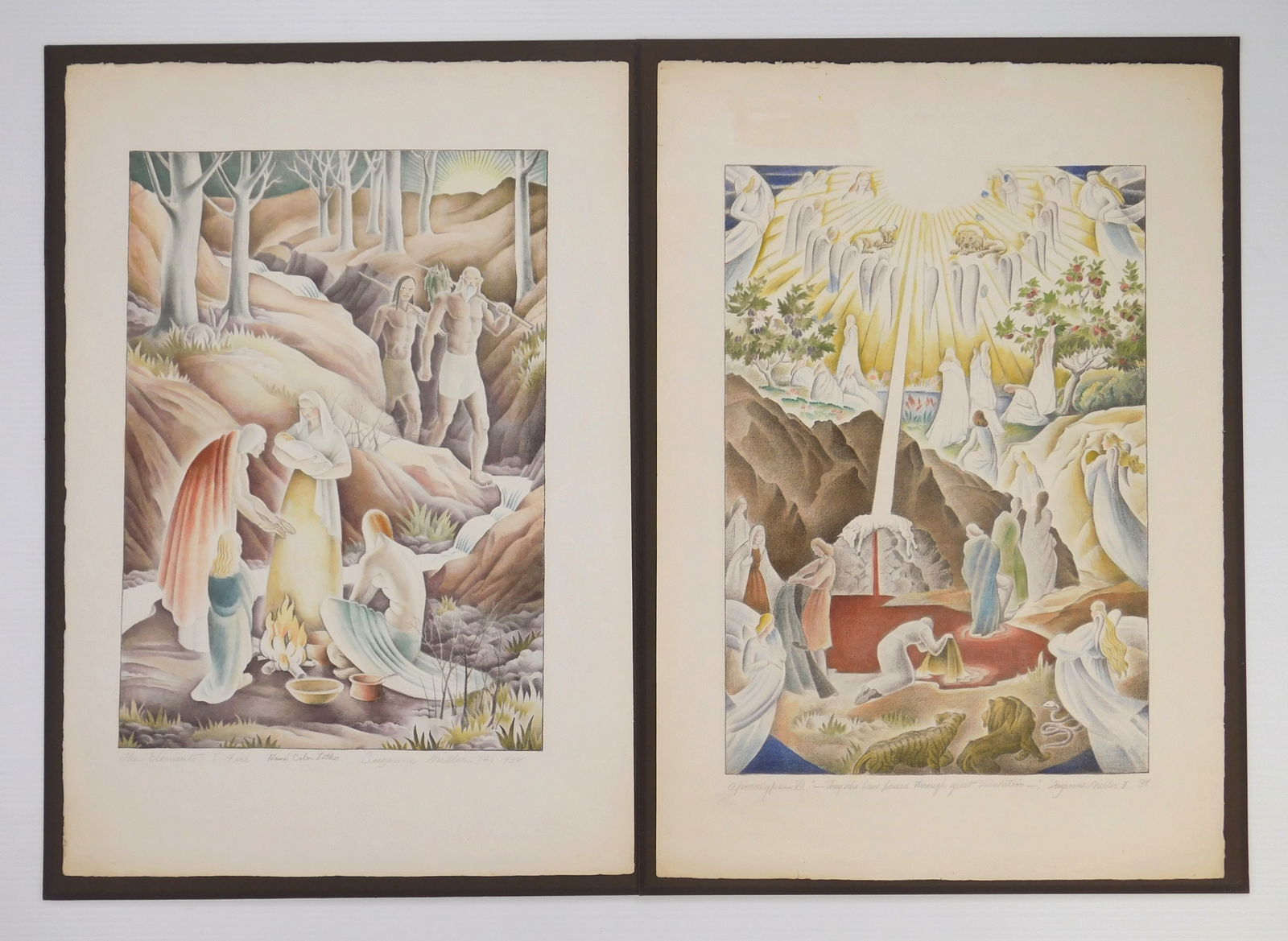 Suzanne Miller (American, 1882-1980) 2 lithographs (1 of 10)