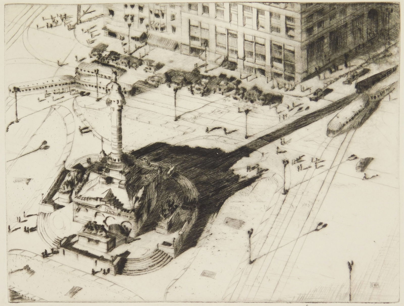 Samuel Popkins (American, 1896- ?) etching (1 of 4)