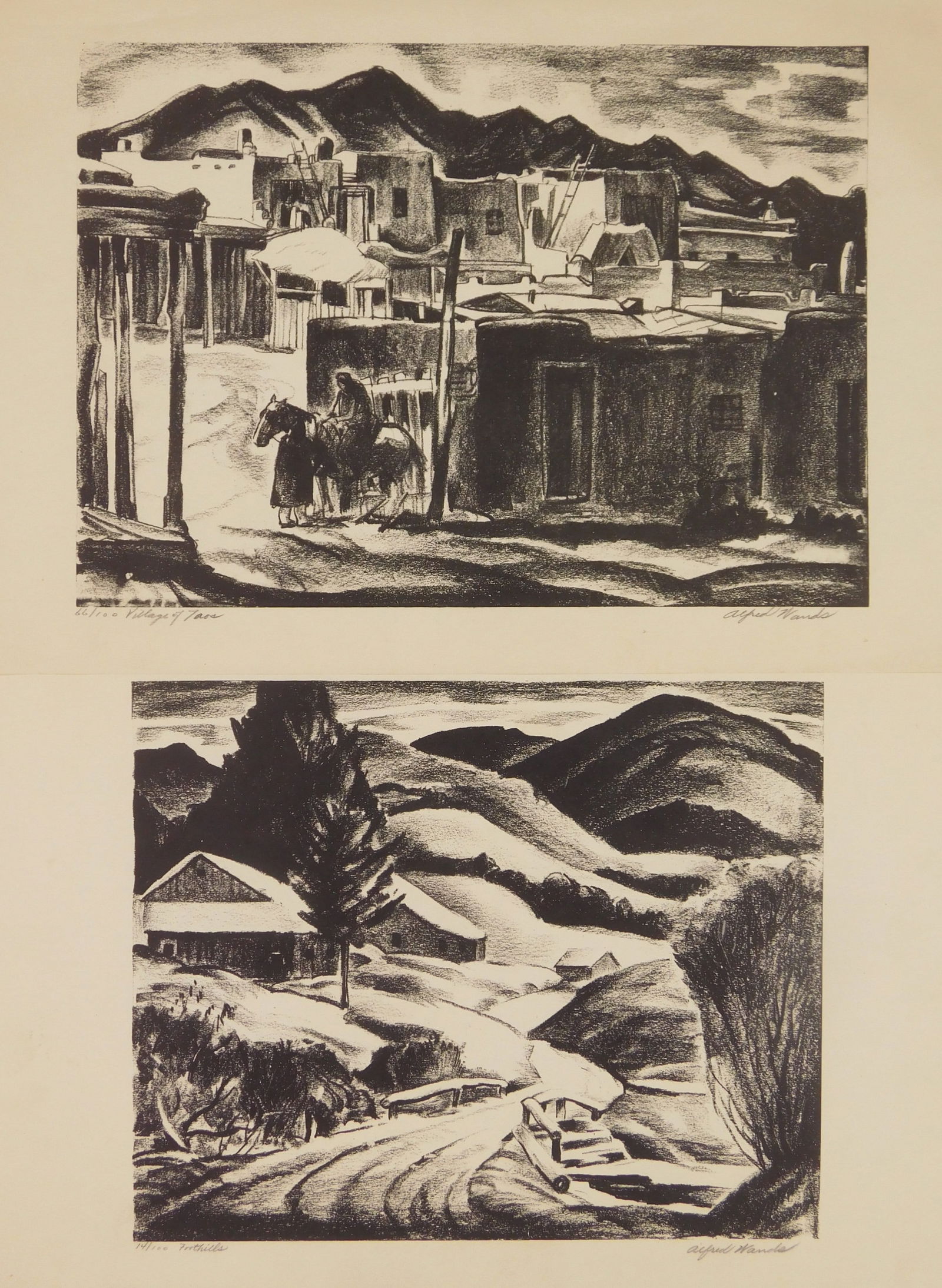 Alfred Wands (American 1904-1998) 2 lithographs (1 of 7)