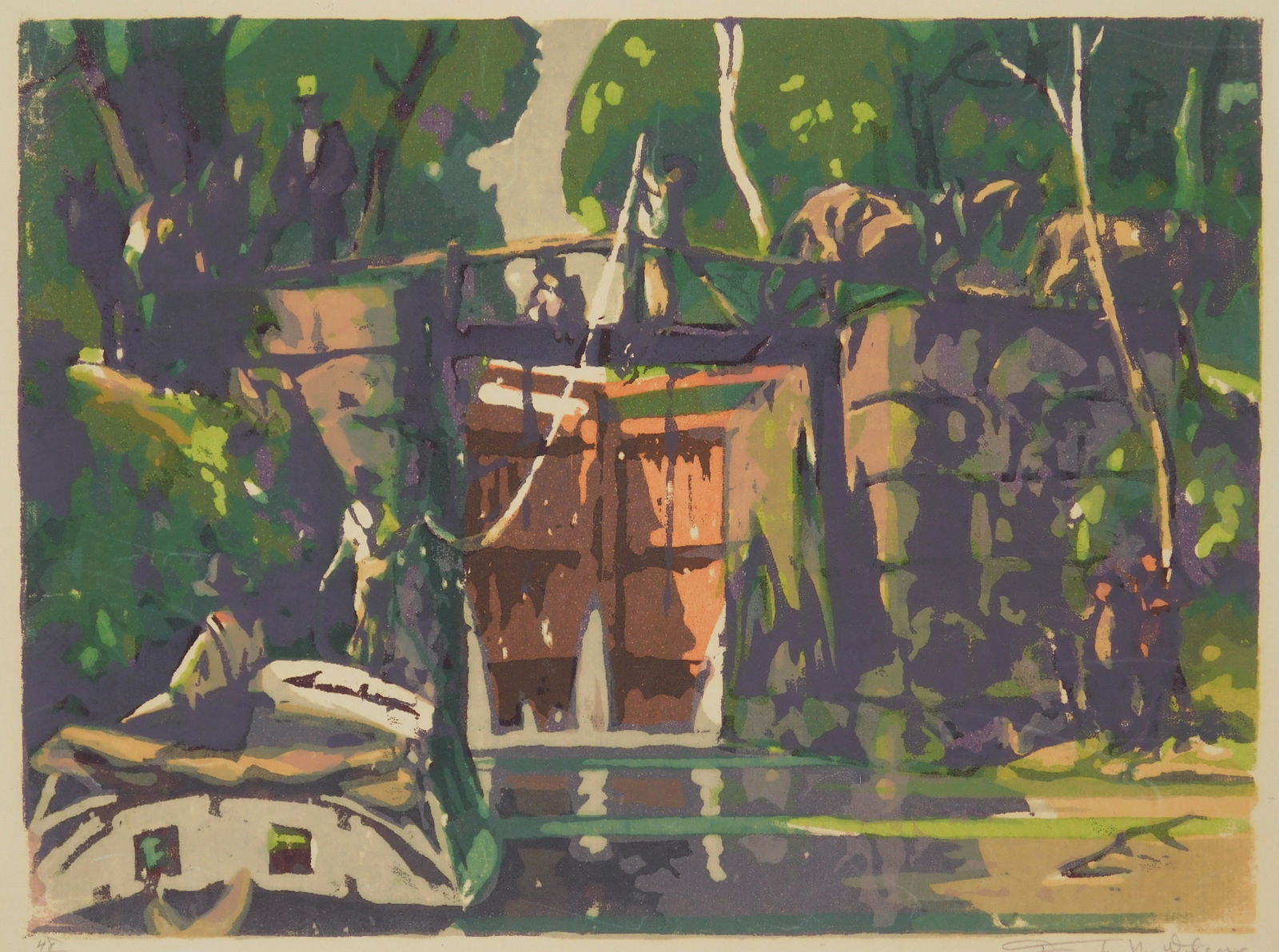 Frank N. Wilcox (American, 1887-1964) silkscreen (1 of 4)