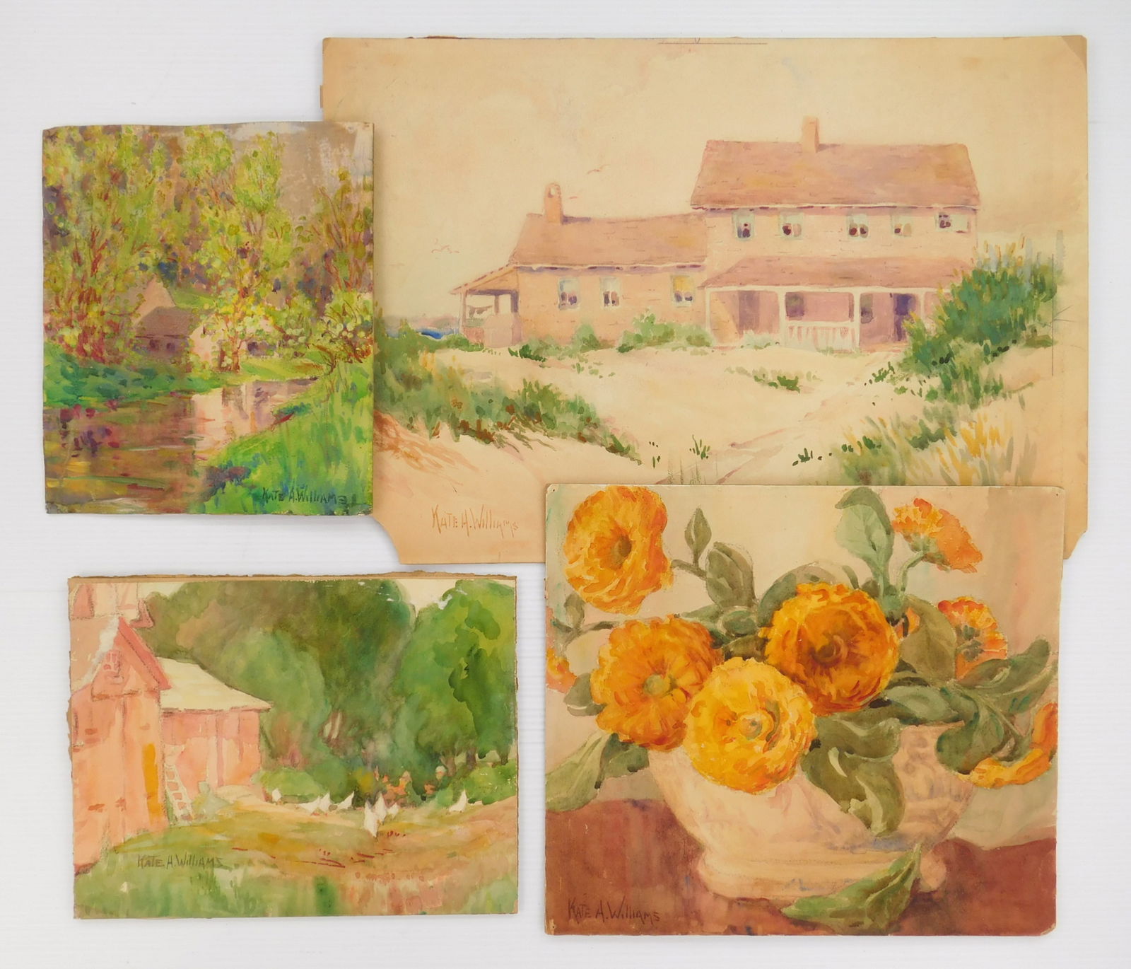 Kate A. Williams (American, 1877-1939) watercolors (1 of 12)