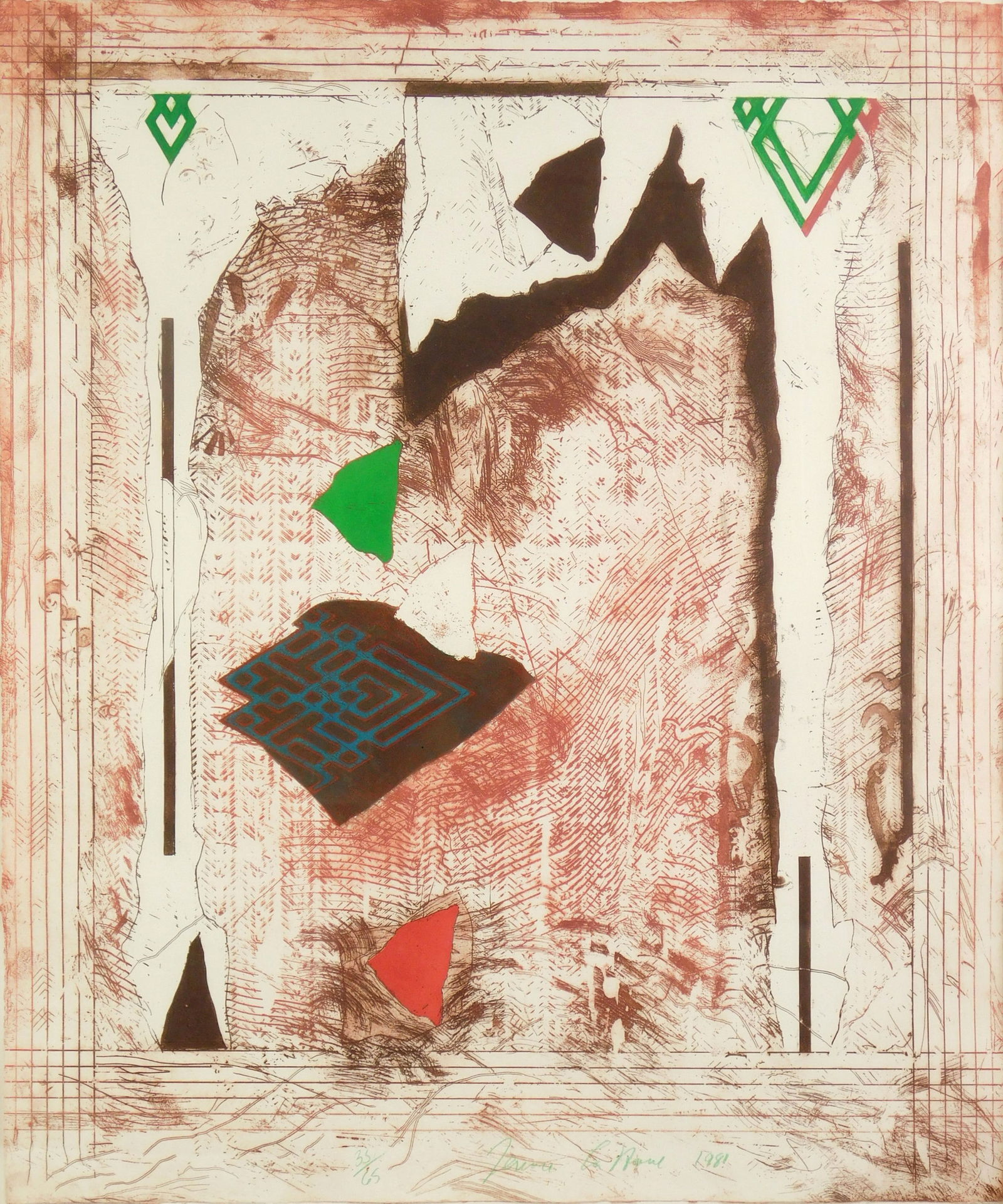 Terence La Noue (American 1941- ) etching (1 of 4)