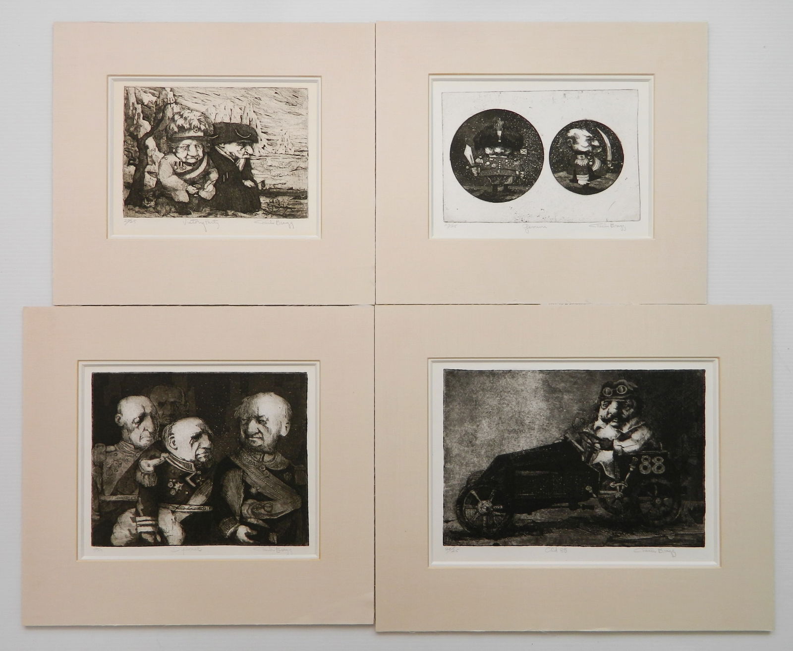 Charles Bragg (American, 1931-2017) 4 etchings (1 of 6)