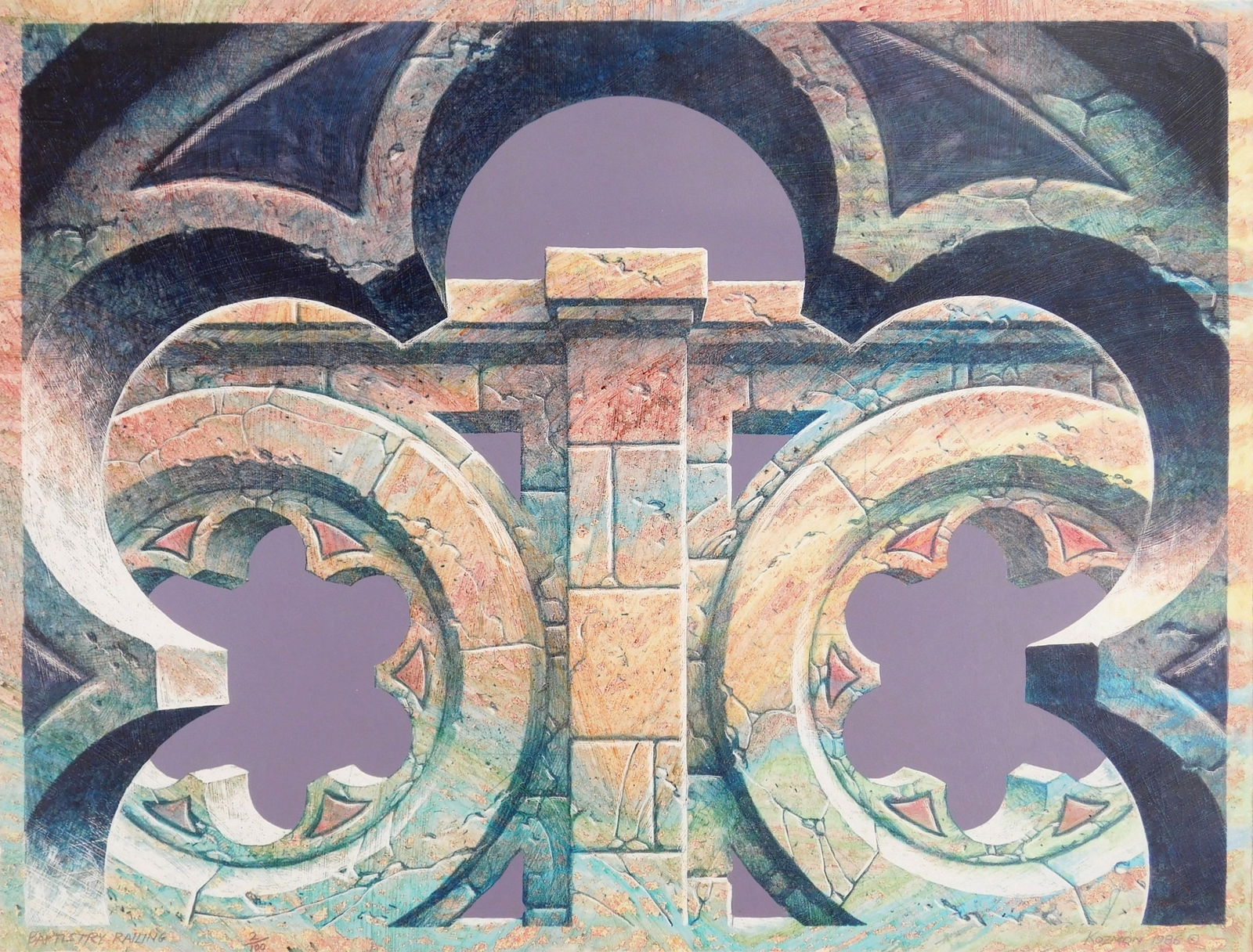 George Kozmon (American, 1960- ) lithograph (1 of 4)