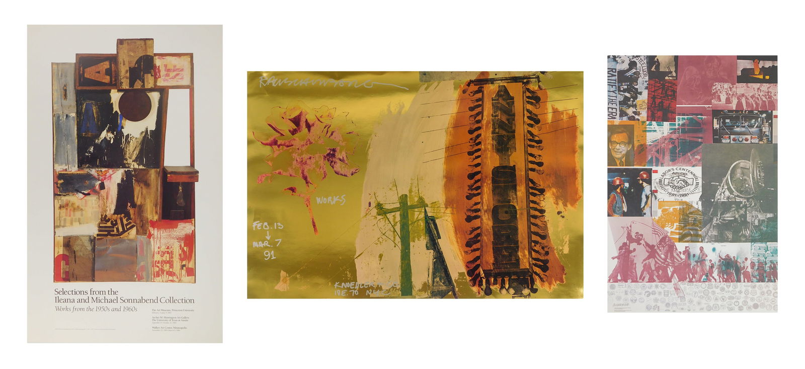 after Robert Rauschenberg (American, 1925-2008) 3 posters (1 of 10)