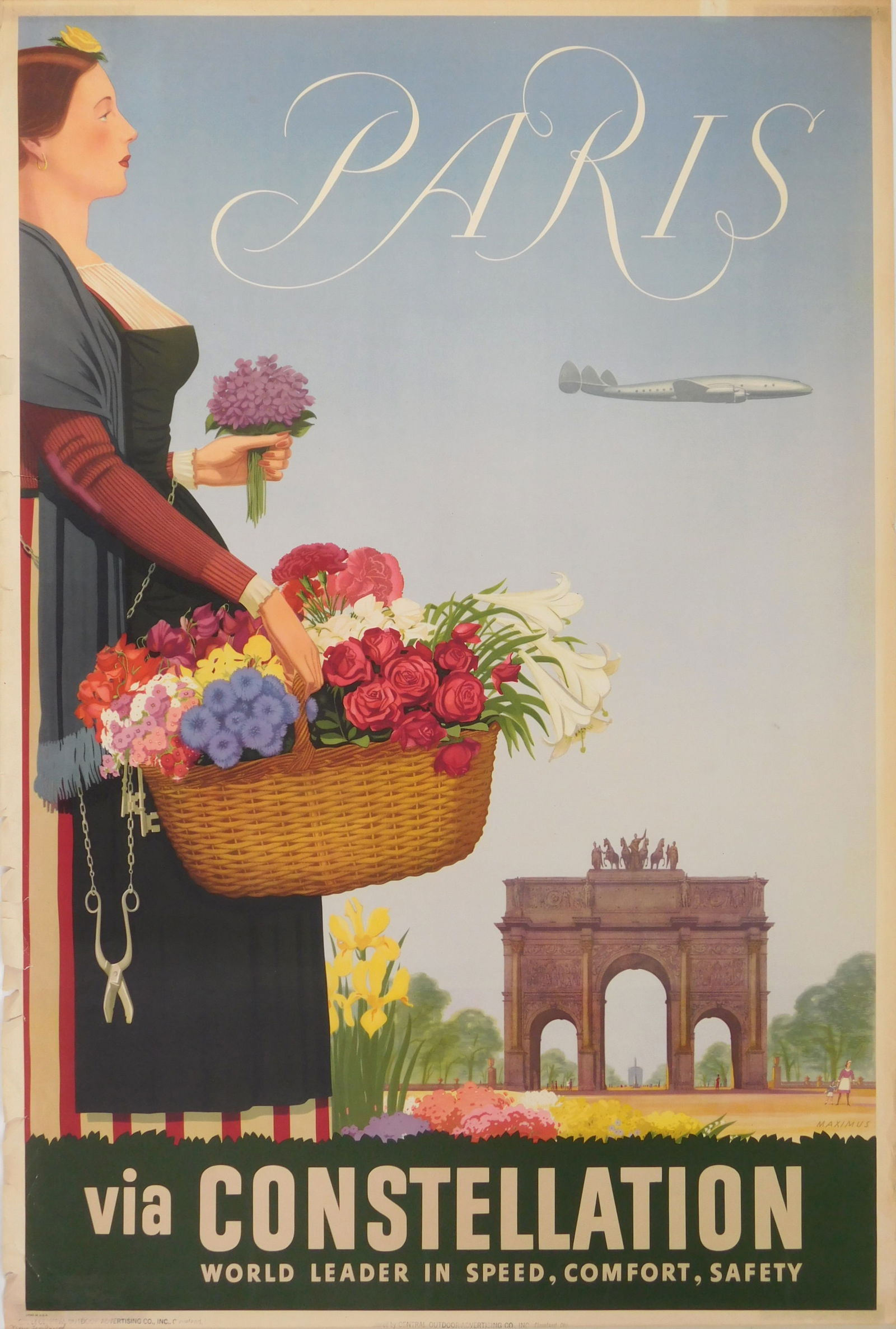 Maximus (American, 20th c.) lithographic travel poster (1 of 6)