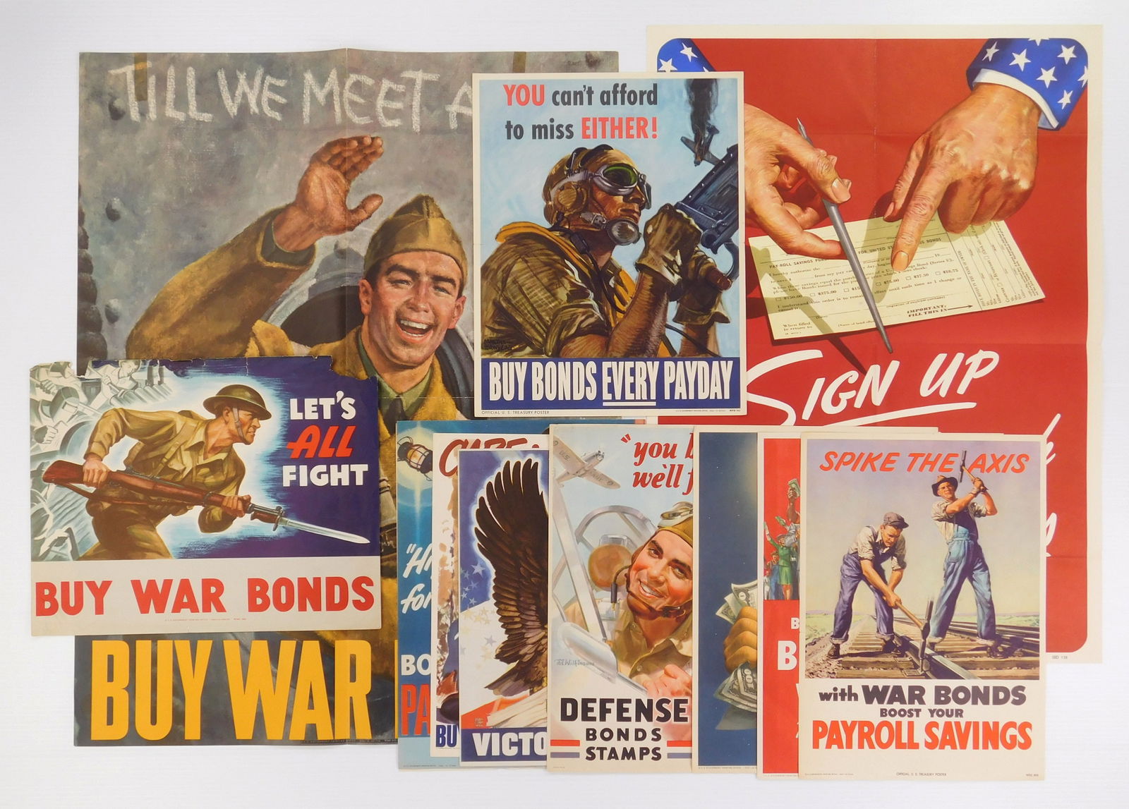 12 U.S. Treasury posters  - WWII (1 of 6)