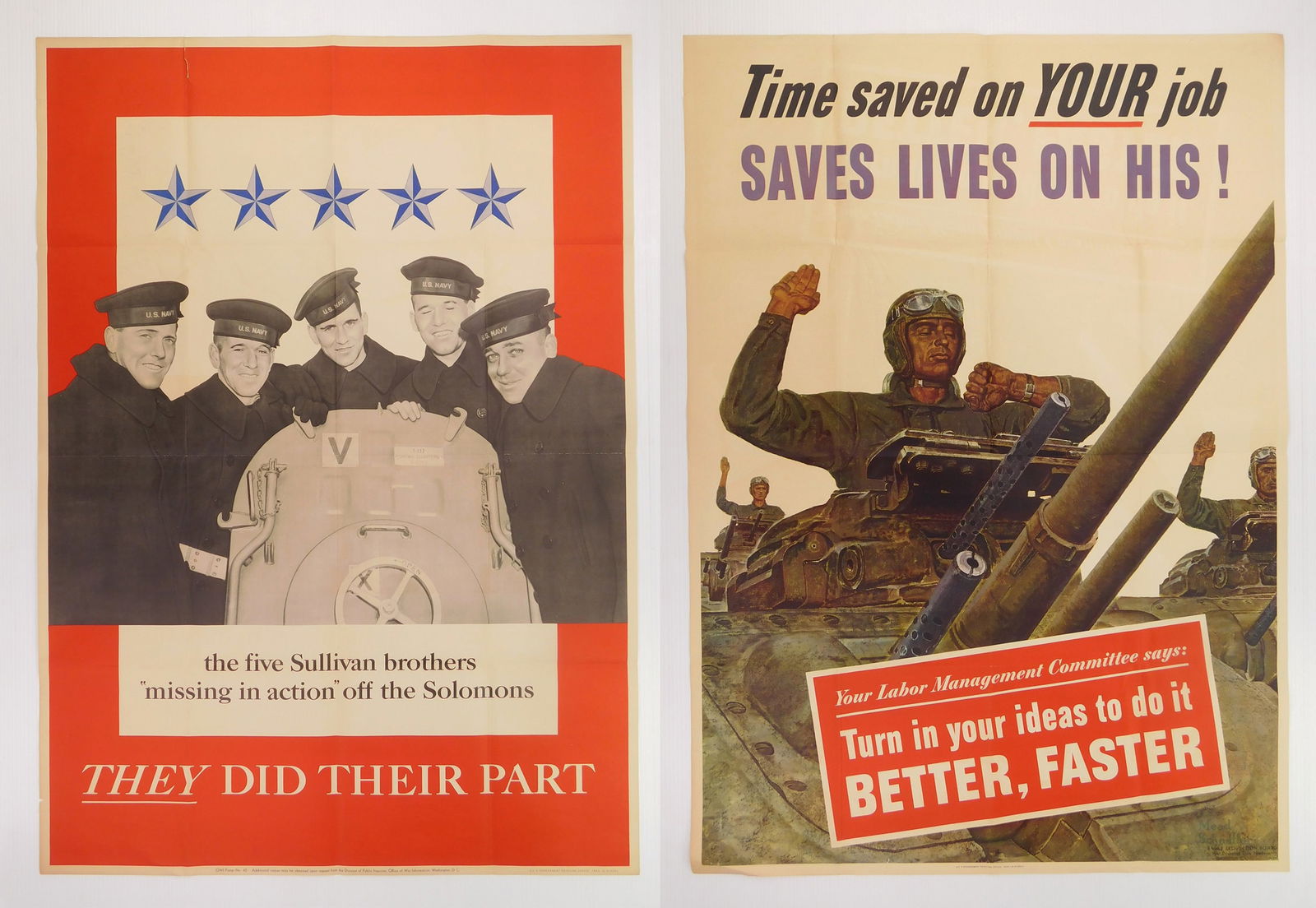2 Large WWII posters (1 of 9)