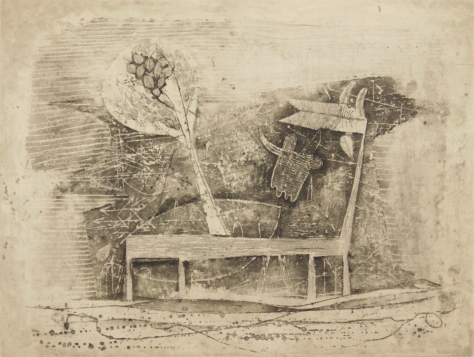 Johnny Friedlaender (German, 1912-1992) etching (1 of 4)