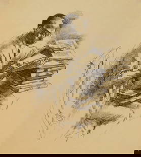 Emil Orlik (German, 1870-1932) lithograph: Der Dichter Klabund lithograph, c. 1920, signed in pencil. 10 x 9 1/2'' &nb